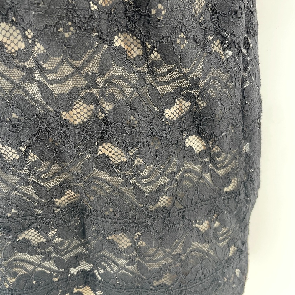 Vintage Babydoll Tank Top M Black Lace Whimsigoth Y2K Fairy Grunge Fitted Sheer - Picture 10 of 11